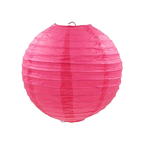 GBSONGLIANGBO Papierlampion,Papierlaternen 30 Stück 4 "-12" Weißes Licht Rosa Rose Papier Laterne Runde Lantere Papier Lampion Hochzeit Outdoor Hanging Decor von GBSONGLIANGBO