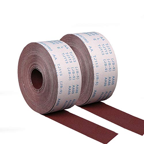 GBSONGLIANGBO Schleifpapier, Schleifpapier Set 5 Meter 80-600 Körnung Emery Tuch Rolle Polieren Schleifpapier für Schleifwerkzeuge Polieren Metallbearbeitung Holzbearbeitungsmöbel(600) von GBSONGLIANGBO