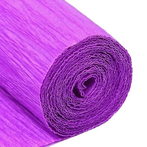 Krepppapier,Krepppapier Bunt 1 Stücke 50x250cm Farbiges Krepppapier Basteln DIY Blumen Dekoration Geschenkpapier Bastelrolle Origami Handgemachtes zerknittertes Papier(Deep purplish blue) von GBSONGLIANGBO