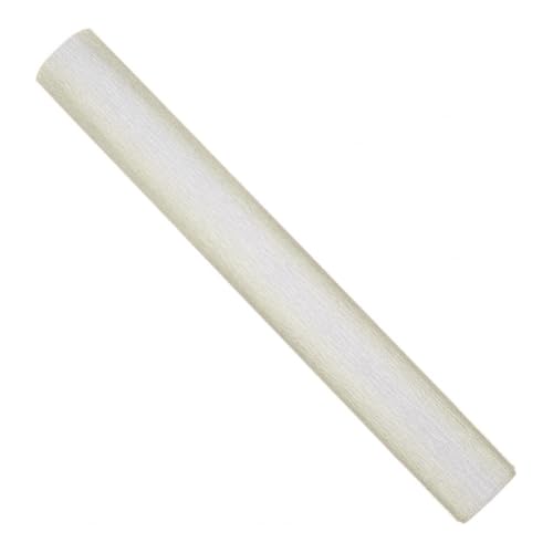 Krepppapier,Krepppapier Bunt 2 Rollen 50 x 250 cm Krepppapier, verdicktes Bastelpapier, Blumenmaterial, DIY-Papierblumen, Papierrolle im italienischen Stil for Kunstprojekte, Dekoration(White) von GBSONGLIANGBO