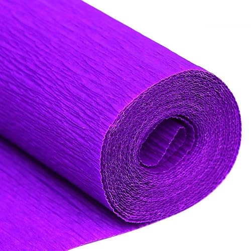 Krepppapier,Krepppapier Bunt 250 x 25 cm, 2 Rollen, Krepppapier for Selbermachen von Blumen, for Verpacken von Geschenken, Verpackungsmaterial, handgefertigtes DIY-Geschenkpapier, Basteldekor(Deep pur Krepppapier,Krepppapier Bunt 250 x 25 cm, 2 Rollen, Krepppapier for Selbermachen von Blumen, for Verpacken von Geschenken, Verpackungsmaterial, handgefertigtes DIY-Geschenkpapier, Basteldekor(Deep pur von GBSONGLIANGBO