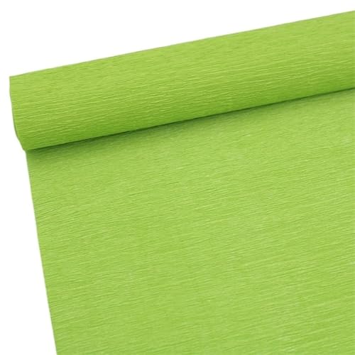 Krepppapier,Krepppapier Bunt 250 x 25 cm, 2 Rollen, Krepppapier for Selbermachen von Blumen, for Verpacken von Geschenken, Verpackungsmaterial, handgefertigtes DIY-Geschenkpapier, Basteldekor(Green) von GBSONGLIANGBO