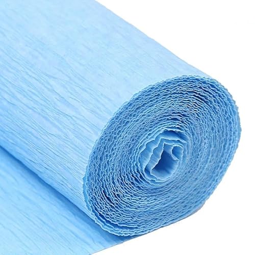 Krepppapier,Krepppapier Bunt 250 x 25 cm, 2 Rollen, Krepppapier for Selbermachen von Blumen, for Verpacken von Geschenken, Verpackungsmaterial, handgefertigtes DIY-Geschenkpapier, Basteldekor(Light bl Krepppapier,Krepppapier Bunt 250 x 25 cm, 2 Rollen, Krepppapier for Selbermachen von Blumen, for Verpacken von Geschenken, Verpackungsmaterial, handgefertigtes DIY-Geschenkpapier, Basteldekor(Light bl von GBSONGLIANGBO