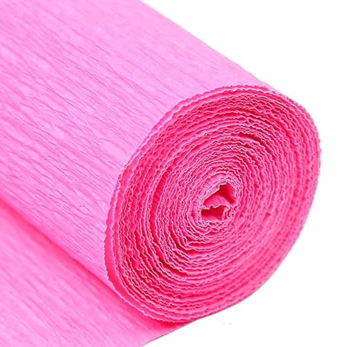 Krepppapier,Krepppapier Bunt 250 x 25 cm, 2 Rollen, Krepppapier for Selbermachen von Blumen, for Verpacken von Geschenken, Verpackungsmaterial, handgefertigtes DIY-Geschenkpapier, Basteldekor(Rose red von GBSONGLIANGBO