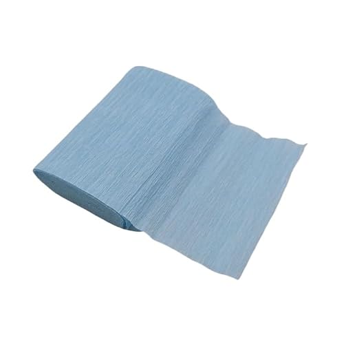 Krepppapier,Krepppapier Bunt 4 rolle 250*15cm Gefältelt Krepp Papier Blume Verpackung Handwerk DIY Papier Streamer Scrapbooking Origami Party Dekoration Verpackung Material(Light Blue) von GBSONGLIANGBO