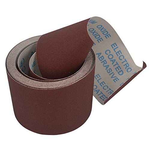 Schleifpapier, Schleifpapier Set 2 stücke 1m Emery Tuch Sandpapier Rolle 60-600 Sandstrahlschleifbänder für Holzschnitzerei Wand Polieren Metall Rost Remover Schleifwerkzeug(Width 115mm,60 Grit) von GBSONGLIANGBO