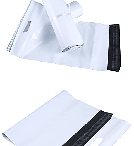 Versandtaschen,Versandtüten Black Yellow White Tote Bag Express Bag Self-Seal Adhesive Thick Waterproof Plastic Poly Envelope Mailing Bags Packed Bag(28x42x7cm 50Pcs) von GBSONGLIANGBO