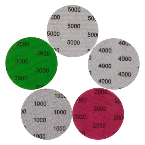 25 Stück Schleifpapier 100mm Klett, Nass und Trocken Schleifscheiben, Körnung 1000 2000 3000 4000 5000, Ohne Loch Runde Schleifpapier für Auto Metall Holz,Trockene Nasse Schleifpads Set 25 Stück Schleifpapier 100mm Klett, Nass und Trocken Schleifscheiben, Körnung 1000 2000 3000 4000 5000, Ohne Loch Runde Schleifpapier für Auto Metall Holz,Trockene Nasse Schleifpads Set von GBULTR