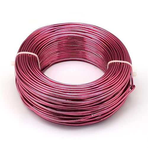 Blumendraht,Floristendraht 0,6/1,5 / 4mm Aluminiumdrahtschmuck-Ergebnisse for Schmuckherstellung DIY. Armband Halskette.(Cerise,0.6mm 280m) von GBZIJIE