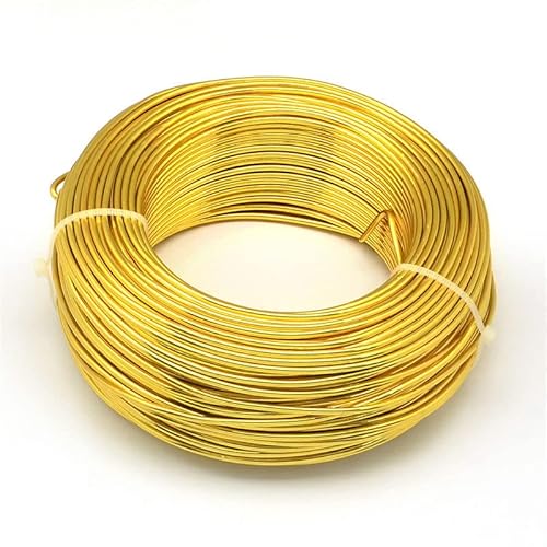 Blumendraht,Floristendraht 0,6/1,5 / 4mm Aluminiumdrahtschmuck-Ergebnisse for Schmuckherstellung DIY. Armband Halskette.(Gold,4mm 16m) von GBZIJIE
