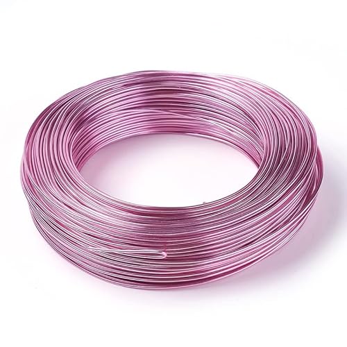 Blumendraht,Floristendraht 0,6/1,5 / 4mm Aluminiumdrahtschmuck-Ergebnisse for Schmuckherstellung DIY. Armband Halskette.(HotPink,0.6mm 280m) von GBZIJIE