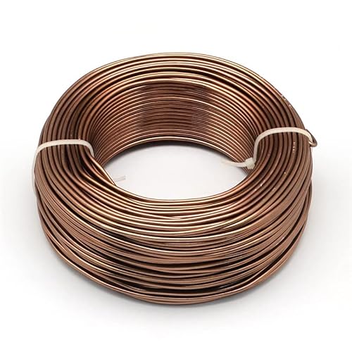 Blumendraht,Floristendraht 0,6/1,5 / 4mm Aluminiumdrahtschmuck-Ergebnisse for Schmuckherstellung DIY. Armband Halskette.(Sienna,0.6mm 280m) von GBZIJIE