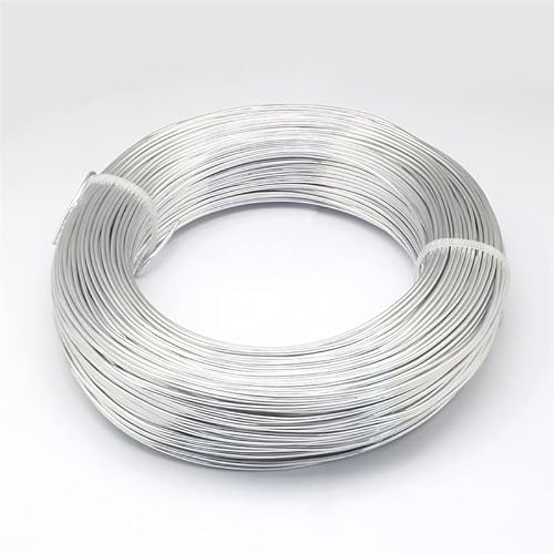 Blumendraht,Floristendraht 0,6/1,5 / 4mm Aluminiumdrahtschmuck-Ergebnisse for Schmuckherstellung DIY. Armband Halskette.(Silver,0.6mm 280m) von GBZIJIE