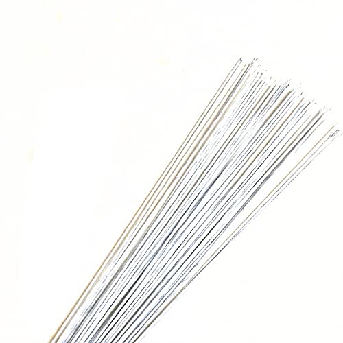 Blumendraht,Floristendraht 18# Dia 1,2mm 36 cm Länge Papier bedeckte künstliche Blumen Stämme Zweige Zweige Eisendraht for DIY. Nylon Flower Accessoire.(White 1.2mm) von GBZIJIE