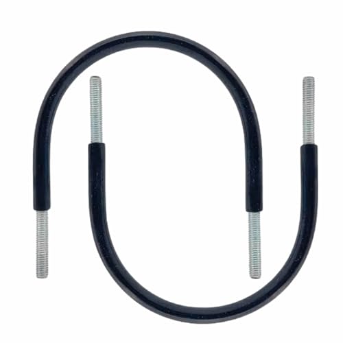 2 Stück M8-U-Bolzen, U-Klemme aus Kohlenstoffstahl mit Kunststoffrohr, Rohrklemme for die industrielle Fertigung(M8*50 * 80) von GCHBTMQ Boutiques UK