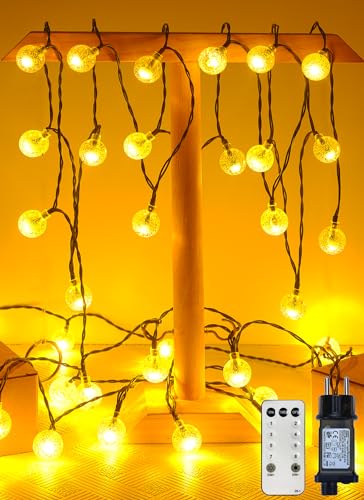 GCMacau Outdoor Lichterkette 15m, 120 Led Lichterkette Außen Kugel, Lichterkette Mit Strom Innen - Graphitgrünes Kabel,8 Modi, Wasserdicht, für Hochzeiten, Weihnachten, Balkon und Partys GCMacau Outdoor Lichterkette 15m, 120 Led Lichterkette Außen Kugel, Lichterkette Mit Strom Innen - Graphitgrünes Kabel,8 Modi, Wasserdicht, für Hochzeiten, Weihnachten, Balkon und Partys von GCMacau