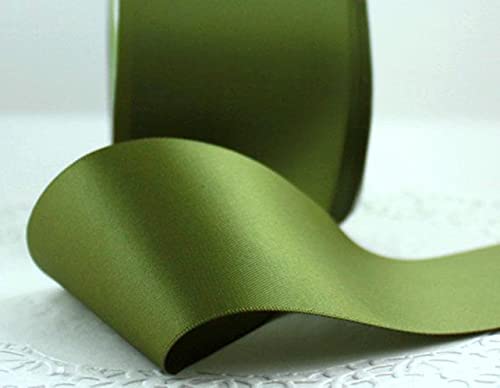 Olive Grün Satinband – 50 mm breit – 5 Meter – GCS London von GCS LONDON