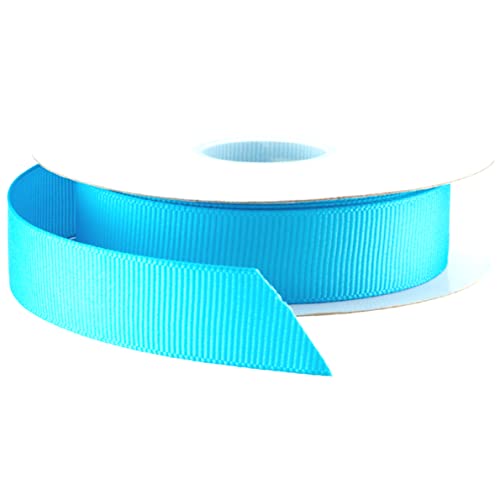 Ripsband, 23 m, Rollen für Geschenke, Nähen, Party-Dekorationen, Veranstaltungen, Hochzeit, Weihnachten, Basteln, Schleifen, DIY, Blumensträuße, Kuchen, doppelseitige Größe (6 mm, Türkis) von GCS LONDON