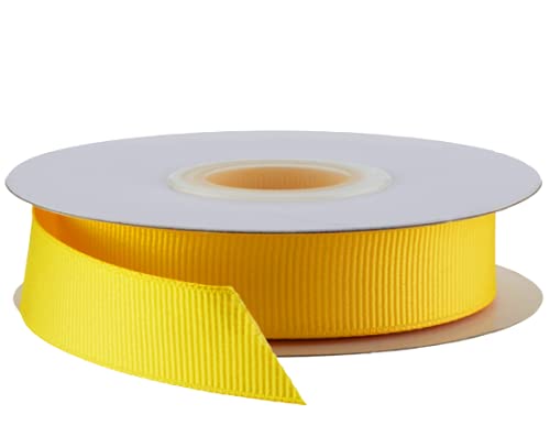 Ripsband - 23 Meter / 25 Yards Rollen, Nähen, Geschenkverpackung, Schleifen, Dekorationen, Hochzeit, Handwerk, Weihnachtsbasteln, DIY, Events, Blumensträuße, Kuchen, doppelseitig, Größen (6 mm, Gelb) Ripsband - 23 Meter / 25 Yards Rollen, Nähen, Geschenkverpackung, Schleifen, Dekorationen, Hochzeit, Handwerk, Weihnachtsbasteln, DIY, Events, Blumensträuße, Kuchen, doppelseitig, Größen (6 mm, Gelb) von GCS LONDON