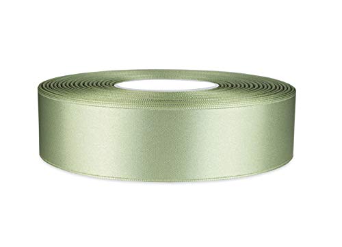 Satinband, 23 m lang, 20 mm, zum Binden von Geschenken, Hochzeiten, Verzierungen, Schürzen, Deko, Party, Events, Schleifen, Auto, floral, Salbeigrün von GCS LONDON