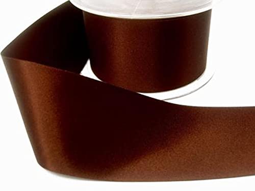 Satinband, 38 mm breit, 5 Meter (braun), perfekt für Geschenke, Wickeln, Nähen, Party, Dekorationen, Veranstaltungen, Kleid, Hochzeit, Weihnachten, Basteln, Schleifen, Auto, DIY, Blumensträuße, Kuchen von GCS LONDON