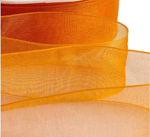 Organzaband für Dekorationen, in mehreren Farben, ca. 46 m, Orange, 10 mm Organzaband für Dekorationen, in mehreren Farben, ca. 46 m, Orange, 10 mm von GCS