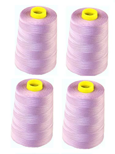 Overlock-Garn – Polyester – Nähgarn – 4 x 5000 Yard Spulen – wählen Sie aus großem Farbsortiment Lilac Overlock-Garn – Polyester – Nähgarn – 4 x 5000 Yard Spulen – wählen Sie aus großem Farbsortiment Lilac von GCS
