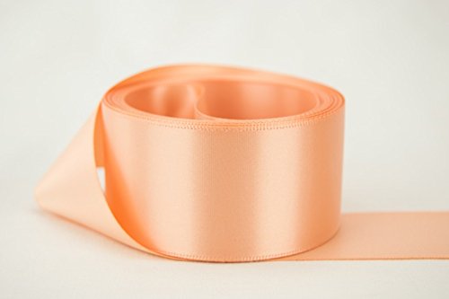 Pfirsichfarbenes Satinband, 50 mm breit, 2,5 m, viele Farben von GCS