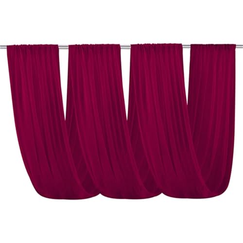 GCYEIDMA Hochzeit Vorhang Hochzeitsbogen-Dach-Decken-Dekor, transparente weiße Vorhänge, Stoffgaze-Tüllvorhang for Party-Zeremonie-Bühnenhotel-Dekoration(Color3,W150XH600CM) von GCYEIDMA