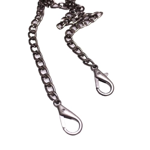 GCYEIDMA Kette für Handtasche 40–120 cm Handtasche Metallketten Umhängetasche Riemen DIY Geldbörse Kette Gold Silber Taschengriffe Taschenzubehör Kette(Black,60cm) von GCYEIDMA