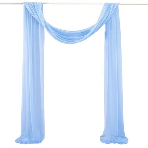 Hochzeit Vorhang 1 Stücke Weiß Hochzeit Bogen Drapieren Stoff 75X600CM Chiffon Stoff Drapieren Gardinen Sheer Hintergrund Empfang Hochzeit Zeremonie Dekor(Color9) von GCYEIDMA