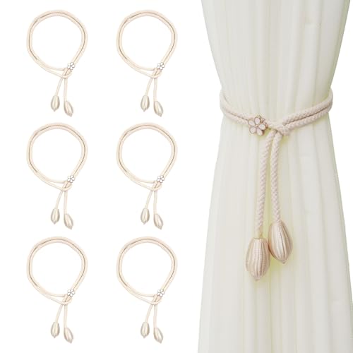 GD HUA 6 Stück Vorhang Raffhalter, Raffhalter für Vorhänge,Gardinenhalter Raffhalter für Vorhänge, Gardinen Band Zum Binden,Gardinen Raffhalter,Raffhalter für Gardinen, Off White Gardinenhalter GD HUA 6 Stück Vorhang Raffhalter, Raffhalter für Vorhänge,Gardinenhalter Raffhalter für Vorhänge, Gardinen Band Zum Binden,Gardinen Raffhalter,Raffhalter für Gardinen, Off White Gardinenhalter von GD HUA