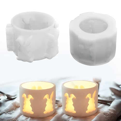 GD HUA Silikonformen Gießformen Ostern, Osterhase Giessformen, Silikon Gießform Kerzenhalter, DIY Ostern Silikonform, Osternhase Teelichthalter Silikon Kerzenhalter Giessformen GD HUA Silikonformen Gießformen Ostern, Osterhase Giessformen, Silikon Gießform Kerzenhalter, DIY Ostern Silikonform, Osternhase Teelichthalter Silikon Kerzenhalter Giessformen von GD HUA