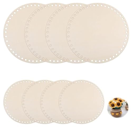 Holzboden für Häkelkorb, 6 mm Loch, Dicke 3 mm, Blank Naturholzkorbboden Setfür DIY Körbe Geldbörse Zubehör Taschenboden Häkeln Holzboden für Häkelkorb, 6 mm Loch, Dicke 3 mm, Blank Naturholzkorbboden Setfür DIY Körbe Geldbörse Zubehör Taschenboden Häkeln von GD HUA