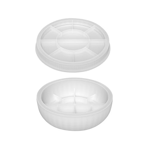 Groß Rund Tablett Epoxidharz, Formen Silikonform Schalen Gießformen Teller Epoxy Form, Schale Silikon Gießform Obsttablett Harzformen Teller Gießform Harz Formen ((A+B)) von GDDO