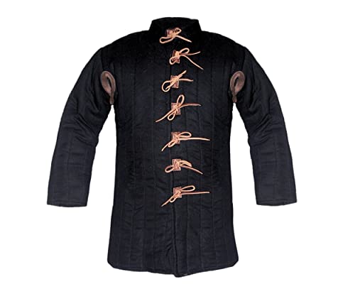 GDFB Get Dressed For Battle Gambeson mit Ledernesteln Größe M Farbe: schwarz Mittelalter Reenactment LARP GDFB Get Dressed For Battle Gambeson mit Ledernesteln Größe M Farbe: schwarz Mittelalter Reenactment LARP von GDFB
