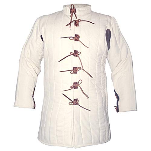 GDFB Get Dressed for Battle Gambeson mit Ledernesteln Größe L Farbe: Natur Mittelalter Reenactment LARP GDFB Get Dressed for Battle Gambeson mit Ledernesteln Größe L Farbe: Natur Mittelalter Reenactment LARP von GDFB