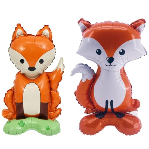 2 Stück Fuchs-Aluminiumfolienballons, kreative Cartoon-Tiere, lustige Schießhintergrund-Requisiten, Kindergeburtstagsparty-Dekoration. 2 Stück Fuchs-Aluminiumfolienballons, kreative Cartoon-Tiere, lustige Schießhintergrund-Requisiten, Kindergeburtstagsparty-Dekoration. von GDFHBD