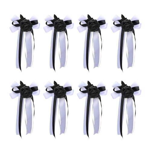 Seidenblume Auto Brille Dekoration Hochzeit Auto Blume Akzent Seide Bowknot Rückspiegel Brille Dekoration von GDFHYJN(グフン)