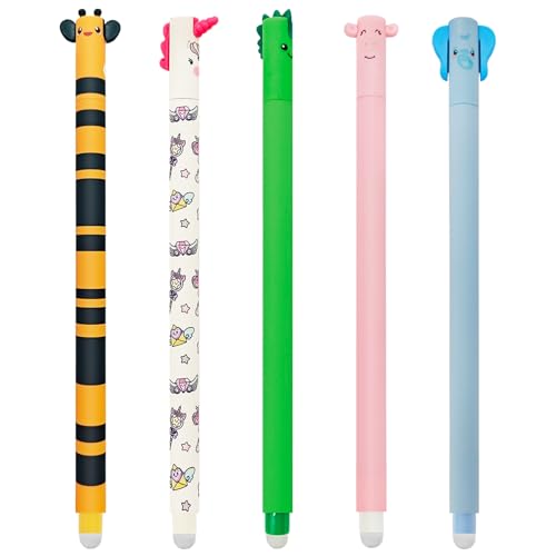 GDFJBG Radierbare Stifte Bundle-Radierbarer Kugelschreiber Cartoon Stift Radierbar Erasable Pen Löschbaren Gelstiften für Kinder Studenten Schule 5 GDFJBG Radierbare Stifte Bundle-Radierbarer Kugelschreiber Cartoon Stift Radierbar Erasable Pen Löschbaren Gelstiften für Kinder Studenten Schule 5 von GDFJBG