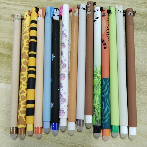 Löschbarer Stift, Set mit 4 Stiften & Tieraufnähern Extrem glatte Schreiber 0.7 mm Kugelschreiber Kugel am Ende zum Entfernen der Tinte, Für Schule & Büro Löschbarer Stift, Set mit 4 Stiften & Tieraufnähern Extrem glatte Schreiber 0.7 mm Kugelschreiber Kugel am Ende zum Entfernen der Tinte, Für Schule & Büro von GDFJBG