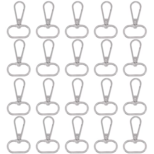 GDFYMI Drehbarer Schlüsselanhänger-Clip, Karabinerverschlüsse, Schlüsselband, Hardware für Schlüsselanhänger, Basteln, 20 Stück, Grau GDFYMI Drehbarer Schlüsselanhänger-Clip, Karabinerverschlüsse, Schlüsselband, Hardware für Schlüsselanhänger, Basteln, 20 Stück, Grau von GDFYMI