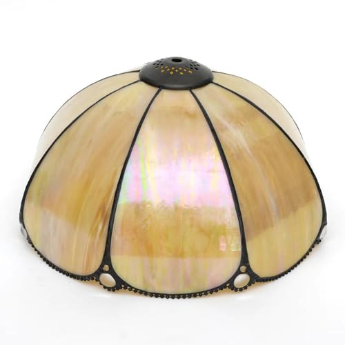GDLight Ersatzlampenschirm aus Buntglas, 12 Zoll, Nur gelblich-brauner Lampenschirm im Tiffany-Stil für Tischlampen, Pendellampen, Stehlampen, Deckenlampen GDLight Ersatzlampenschirm aus Buntglas, 12 Zoll, Nur gelblich-brauner Lampenschirm im Tiffany-Stil für Tischlampen, Pendellampen, Stehlampen, Deckenlampen von GDLight