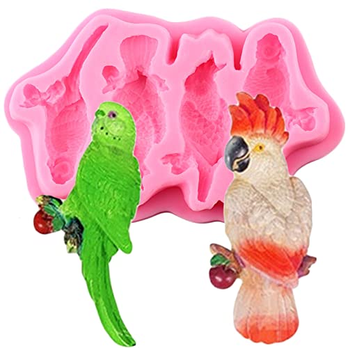 3D Tier Papagei Handwerk Seife Silikonform Vogel Fondant Formen DIY Kuchen Dekorieren Werkzeuge Süßigkeiten Schokolade Gumpaste Harzformen von GDPOOTREE
