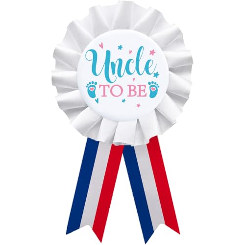 GDTO8820 Weißblech-Anstecknadel, Motiv: Onkel, Aufschrift "Uncle To Be", Babyparty, Satinstoff, Party-Dekoration, amerikanische Flaggen, US-Farben GDTO8820 Weißblech-Anstecknadel, Motiv: Onkel, Aufschrift "Uncle To Be", Babyparty, Satinstoff, Party-Dekoration, amerikanische Flaggen, US-Farben von GDTO8820