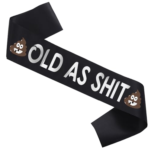 Old as Shlt Schärpe, Geburtstags- und Ruhestands-Schärpe für Männer und Frauen, große Sicherheitsnadel, Opa, Oma, Ruhestand, Arbeit, Party und Veranstaltungen, lustige Geburtstagsparty-Schärpe Old as Shlt Schärpe, Geburtstags- und Ruhestands-Schärpe für Männer und Frauen, große Sicherheitsnadel, Opa, Oma, Ruhestand, Arbeit, Party und Veranstaltungen, lustige Geburtstagsparty-Schärpe von GDTO8820
