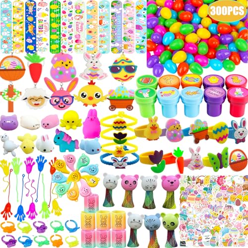 Ostereier mit Spielzeug im Inneren, Kunststoff-Eier für die Ostereiersuche, 100 Stück, Osterkorbfüller, Ostergeschenke, Oster-Partygeschenke für Kinder, Kleinkinder, Jungen, Mädchen, 300 Stück Ostereier mit Spielzeug im Inneren, Kunststoff-Eier für die Ostereiersuche, 100 Stück, Osterkorbfüller, Ostergeschenke, Oster-Partygeschenke für Kinder, Kleinkinder, Jungen, Mädchen, 300 Stück von GDWDGJ