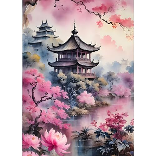 GDYEEH 5D Architektur Diamant Painting Pictures, DIY Chinesischer Stil Diamant Art Painting Kits, Palast Diamond Painting Set for Adults Anfänger, Diamond Painting by Numbers for Home Decor 30x40cm GDYEEH 5D Architektur Diamant Painting Pictures, DIY Chinesischer Stil Diamant Art Painting Kits, Palast Diamond Painting Set for Adults Anfänger, Diamond Painting by Numbers for Home Decor 30x40cm von GDYEEH