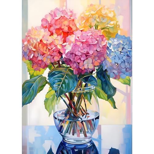 GDYEEH 5D Hortensien Diamant Painting Pictures, DIY Bunte Blumen Diamant Art Painting Kits, Blumen Diamond Painting Set for Adults Anfänger, Mosaic Making, Diamond Painting for Home Decor 30x40cm GDYEEH 5D Hortensien Diamant Painting Pictures, DIY Bunte Blumen Diamant Art Painting Kits, Blumen Diamond Painting Set for Adults Anfänger, Mosaic Making, Diamond Painting for Home Decor 30x40cm von GDYEEH