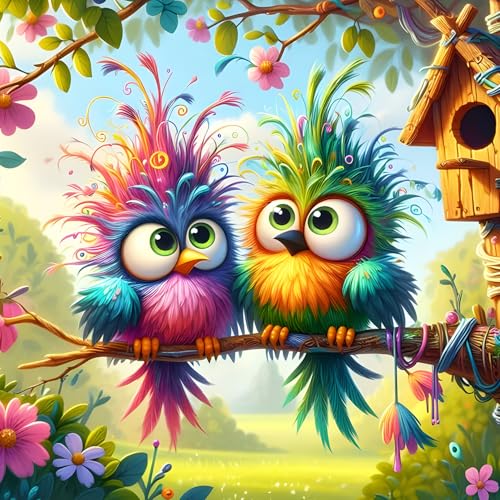 GDYEEH Bunte Vögel Diamond Painting Erwachsene, 5D Blumen Diamant Kunst Bilder Anfänger, DIY Runder Vollbohrer Cartoon-Vögel Diamanten Malerei Stickerei Geschenke Home Wand Dekor 30x30 cm GDYEEH Bunte Vögel Diamond Painting Erwachsene, 5D Blumen Diamant Kunst Bilder Anfänger, DIY Runder Vollbohrer Cartoon-Vögel Diamanten Malerei Stickerei Geschenke Home Wand Dekor 30x30 cm von GDYEEH